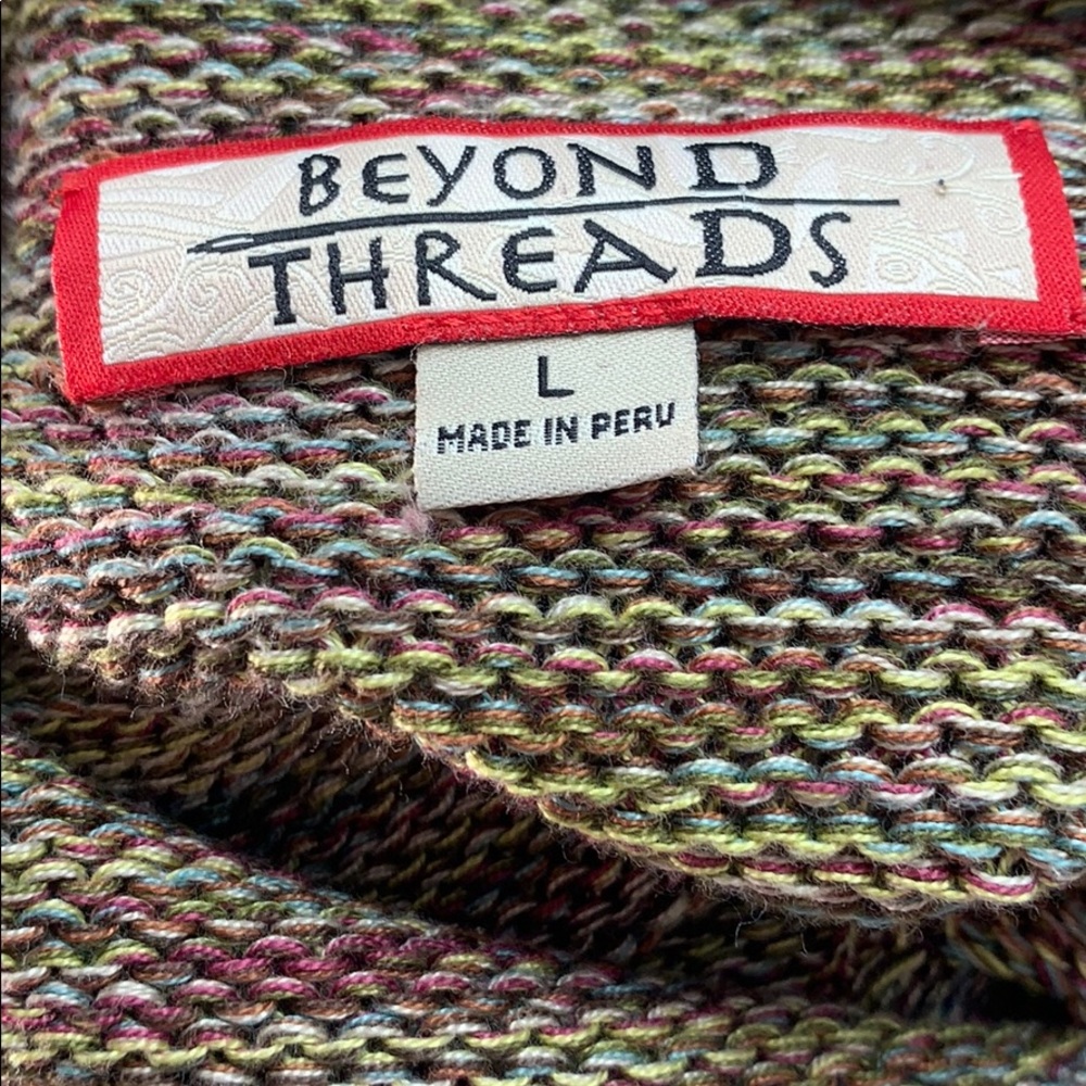Beyond Threads 100% Cotton Sweater Size L - image 4